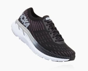 Men's Hoka One One Clifton 5 Running Athletic Shoes Black White 